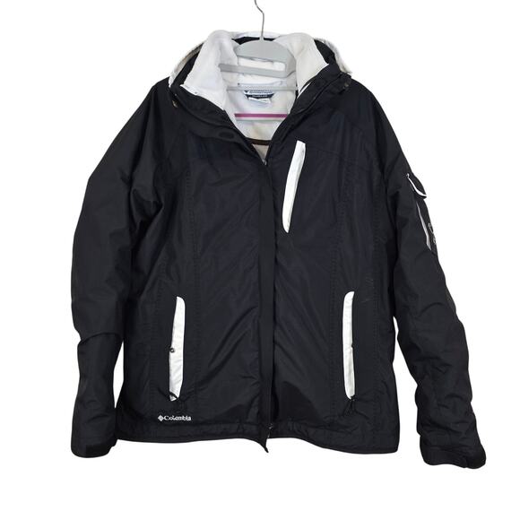 Women's Columbia Omni-Tech Interchange Black Fleece Lined Coat | Size Medium - Picture 1 of 14